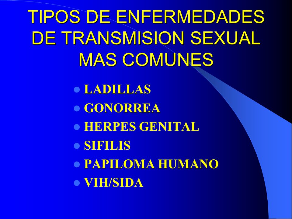 Caracteristicas de las enfermedades de transmision sexualidad